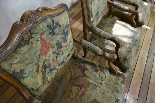 A SET OF FOUR 19TH CENTURY FRENCH LOUIS XV FAUTEUILS OPEN ARMCHAIRS - ADDITIONAL PHOTO 1