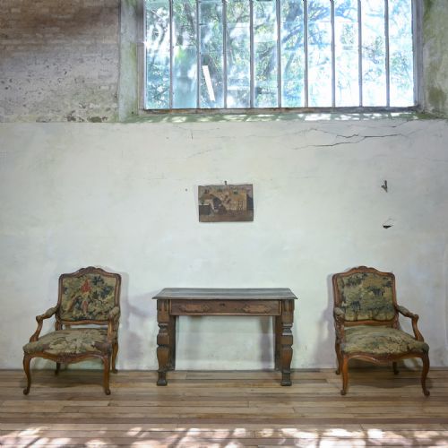 A SET OF FOUR 19TH CENTURY FRENCH LOUIS XV FAUTEUILS OPEN ARMCHAIRS - ADDITIONAL PHOTO 15