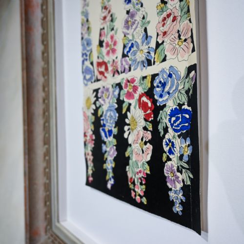 A 20TH CENTURY GOUACHE PAINTING RAOUL DUFY FLOWERS DESIGN FOR BIANCHINI FERIER - ADDITIONAL PHOTO 2