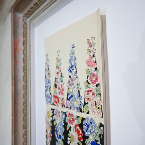 A 20TH CENTURY GOUACHE PAINTING RAOUL DUFY FLOWERS DESIGN FOR BIANCHINI FERIER - ADDITIONAL PHOTO 4