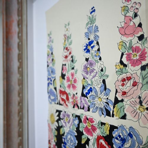 A 20TH CENTURY GOUACHE PAINTING RAOUL DUFY FLOWERS DESIGN FOR BIANCHINI FERIER - ADDITIONAL PHOTO 6