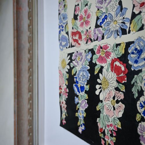 A 20TH CENTURY GOUACHE PAINTING RAOUL DUFY FLOWERS DESIGN FOR BIANCHINI FERIER - ADDITIONAL PHOTO 7