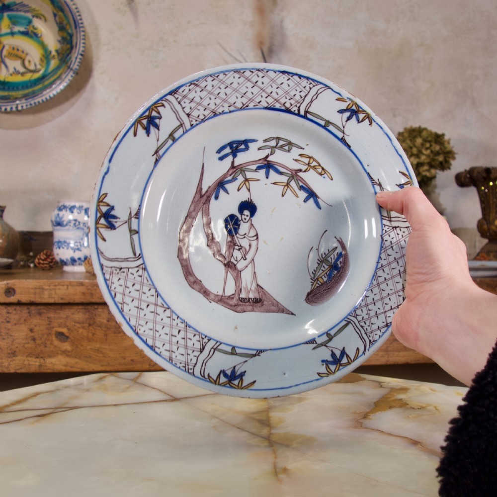 A Selection Of Three 18th Century English/Bristol Delft plates View III