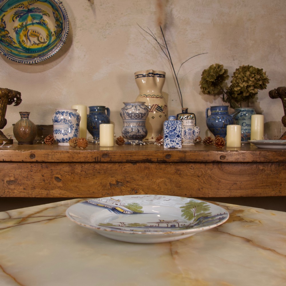 A Selection Of Three 18th Century English/Bristol Delft plates View X