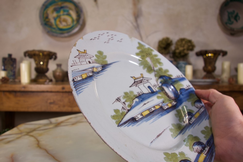 A Selection Of Three 18th Century English/Bristol Delft plates View XI