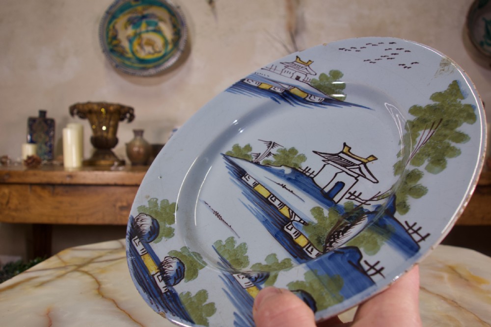 A Selection Of Three 18th Century English/Bristol Delft plates View XIII