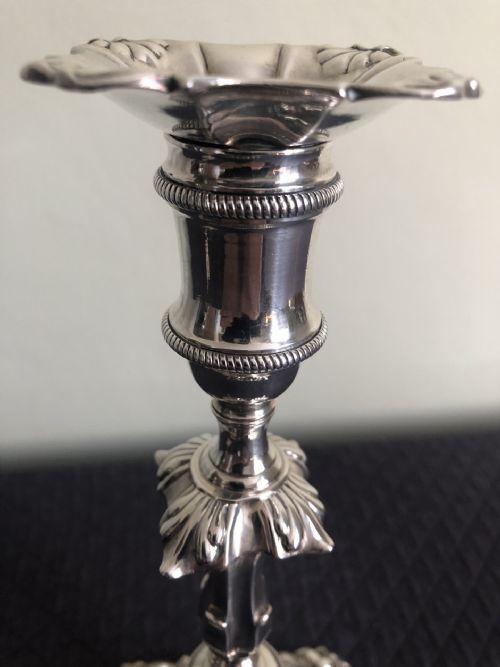 PAIR OF SILVER CANDLESTICKS WILLIAM CAFE 17801768 - ADDITIONAL PHOTO 3