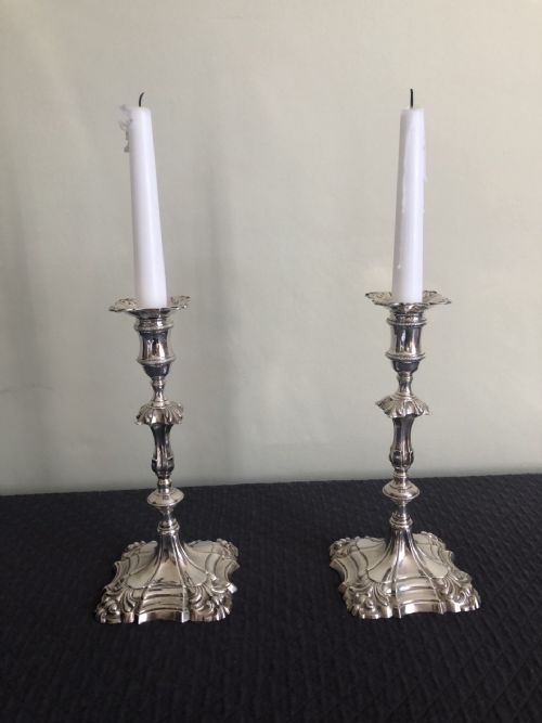 PAIR OF SILVER CANDLESTICKS WILLIAM CAFE 17801768 - ADDITIONAL PHOTO 5