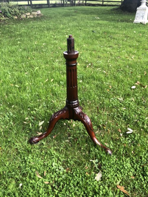 GEO111 MAHOGANY PIECRUST CARVED TRIPOD TABLE - ADDITIONAL PHOTO 5