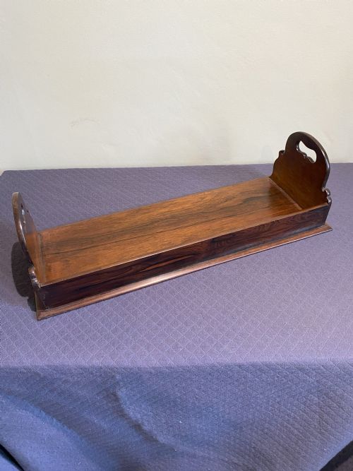 A SIMPLE BUT ROBUST MID 19TH CENT ROSEWOOD BOOK RACK - ADDITIONAL PHOTO 1