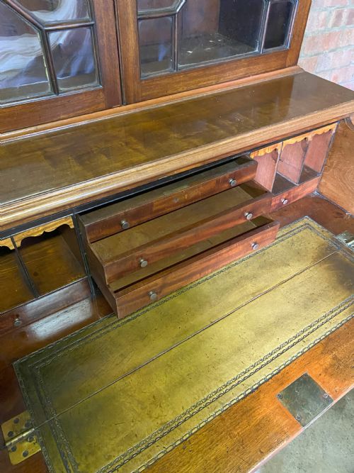 GEORGE III MAHOGANY SECRETAIRE - ADDITIONAL PHOTO 1