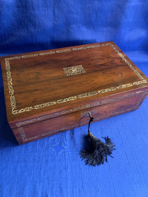 VICTORIAN ROSEWOOD WRITING SLOPE - ADDITIONAL PHOTO 1