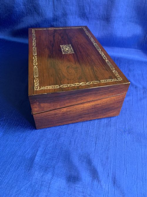 VICTORIAN ROSEWOOD WRITING SLOPE - ADDITIONAL PHOTO 2