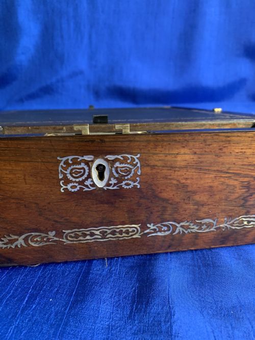 VICTORIAN ROSEWOOD WRITING SLOPE - ADDITIONAL PHOTO 6