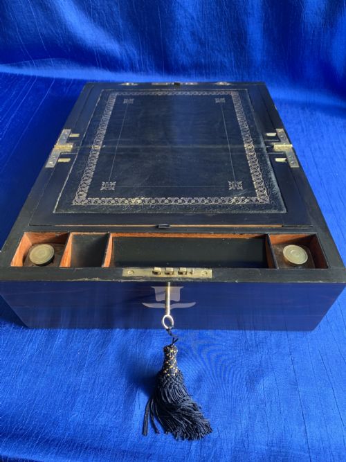 VICTORIAN COROMANDEL WRITING SLOPE - ADDITIONAL PHOTO 4