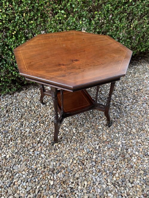 edwardian mahogany occasional octagonal table - CATEGORY: ANTIQUE TABLES - DATED EDWARDIAN
