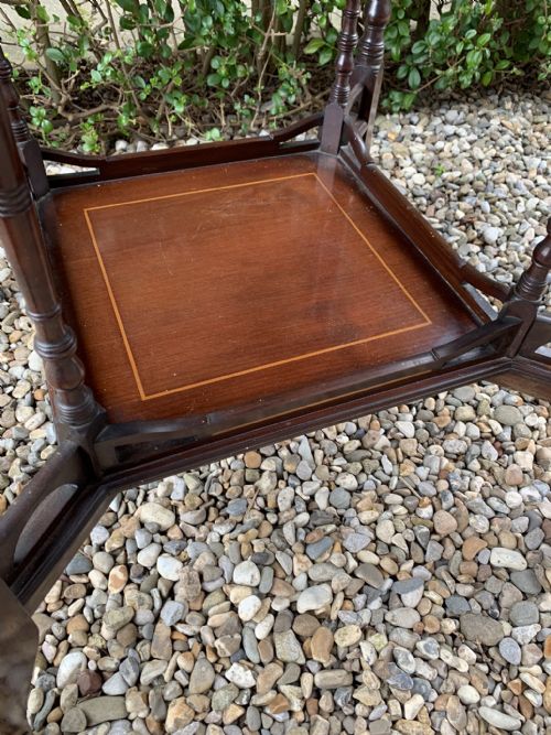 EDWARDIAN MAHOGANY OCCASIONAL OCTAGONAL TABLE - ADDITIONAL PHOTO 5