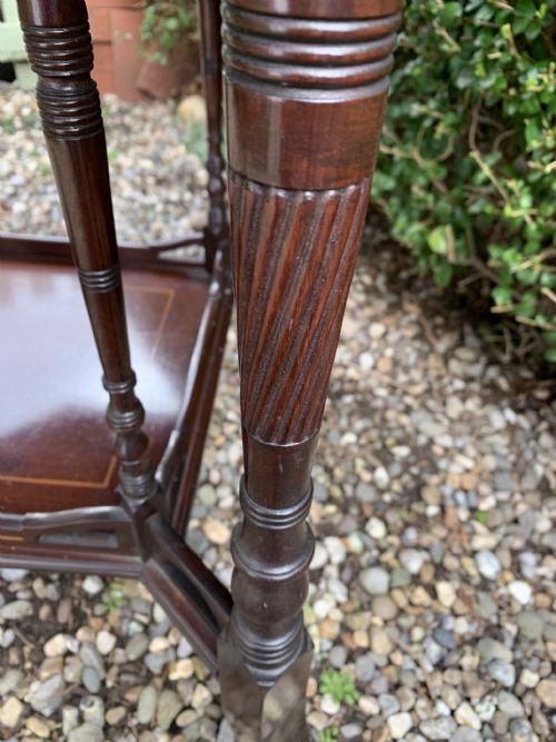 EDWARDIAN MAHOGANY OCCASIONAL OCTAGONAL TABLE - ADDITIONAL PHOTO 7
