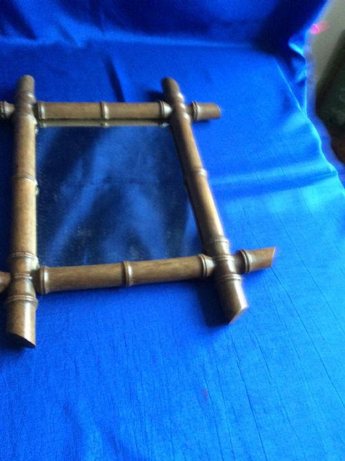 ANTIQUE FRENCH FAUX BAMBOO MIRROR - ADDITIONAL PHOTO 3