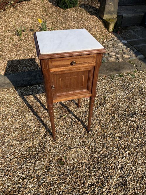 antique french mahogany bedside cabinet pot cupboard - CATEGORY: ANTIQUE CUPBOARDS - DATED VICTORIAN