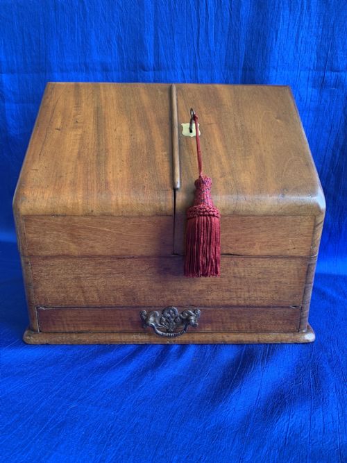 victorian walnut stationery cabinet - CATEGORY: ANTIQUE BOXES - DATED VICTORIAN