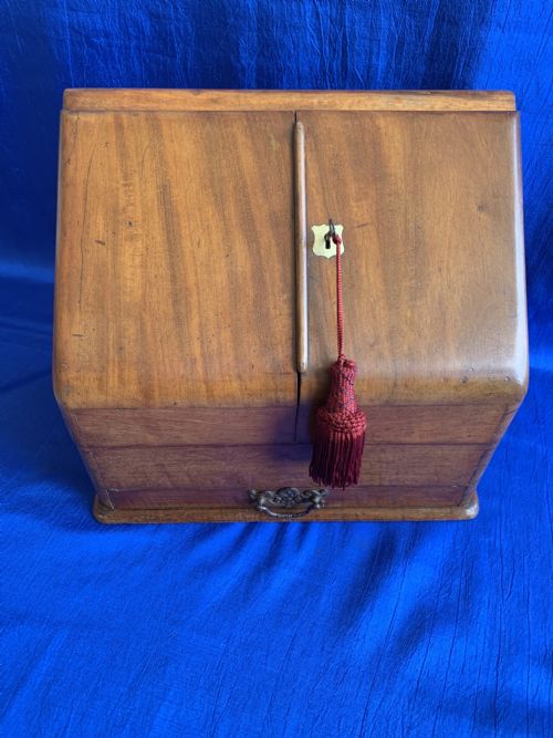 VICTORIAN WALNUT STATIONERY CABINET - ADDITIONAL PHOTO 1