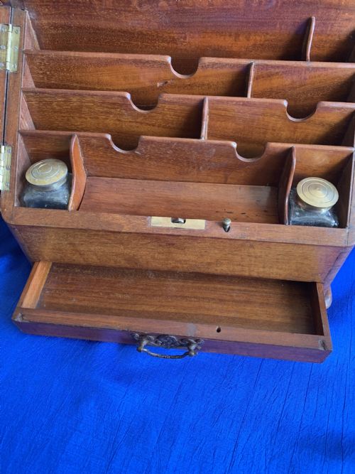 VICTORIAN WALNUT STATIONERY CABINET - ADDITIONAL PHOTO 6