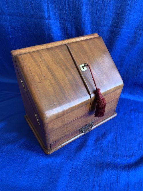 VICTORIAN WALNUT STATIONERY CABINET - ADDITIONAL PHOTO 7