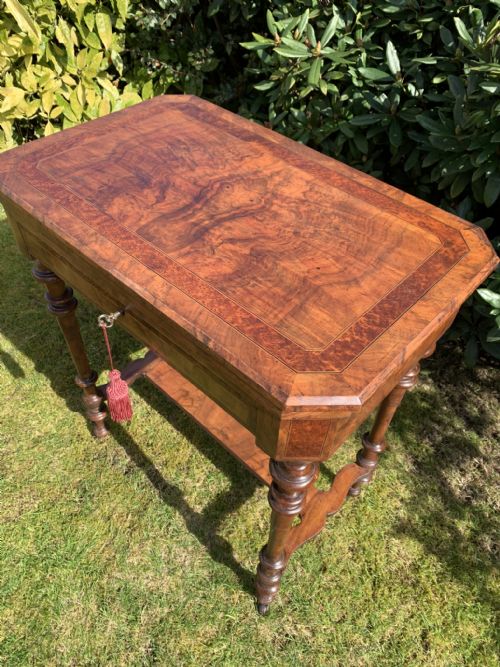 VICTORIAN WALNUT GAMES CARD TABLE - ADDITIONAL PHOTO 1