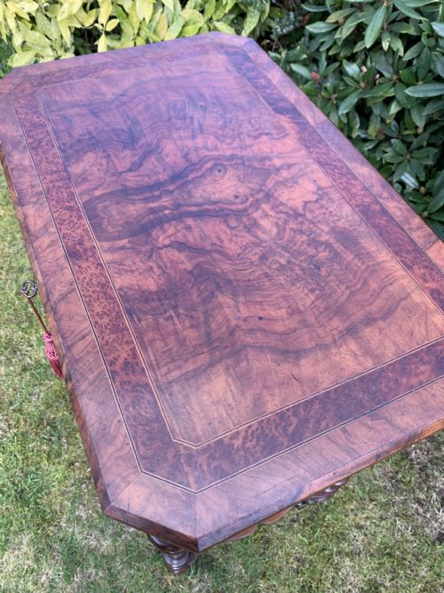 VICTORIAN WALNUT GAMES CARD TABLE - ADDITIONAL PHOTO 4