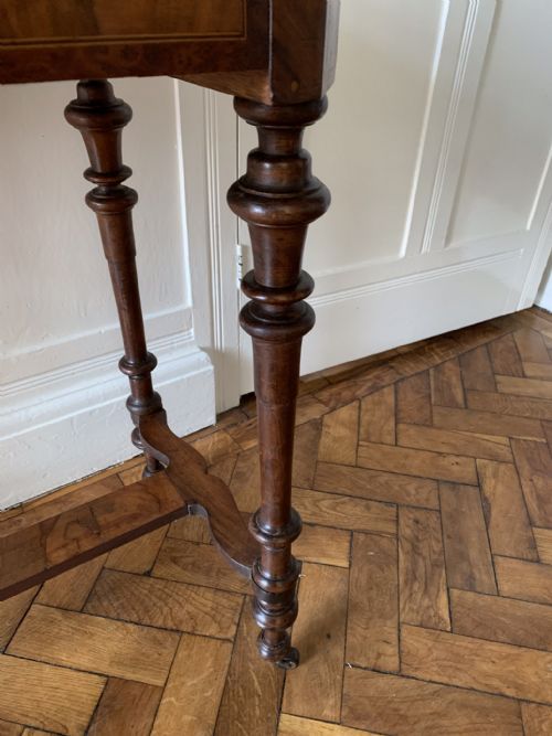 VICTORIAN WALNUT GAMES CARD TABLE - ADDITIONAL PHOTO 11