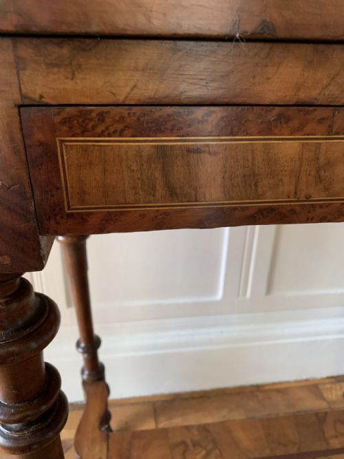 VICTORIAN WALNUT GAMES CARD TABLE - ADDITIONAL PHOTO 12