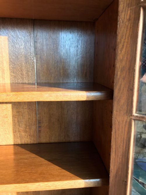 VICTORIAN OAK GLAZED BOOKCASE - ADDITIONAL PHOTO 5