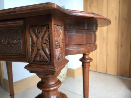 ANTIQUE FRENCH WALNUT OCCASIONAL TABLE - ADDITIONAL PHOTO 1