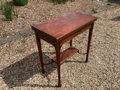 ANTIQUE MAHOGANY GAMES TABLE - ADDITIONAL PHOTO 1
