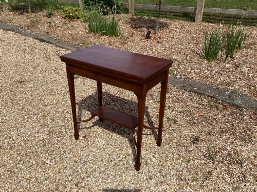 ANTIQUE MAHOGANY GAMES TABLE - ADDITIONAL PHOTO 2