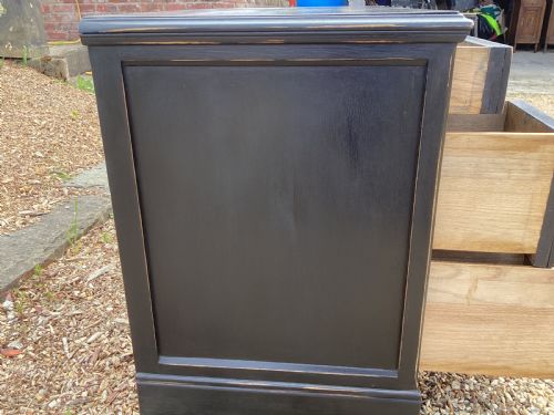 VINTAGE BLACK SHABBY CHIC LADIES KNEEHOLE DESK - ADDITIONAL PHOTO 5