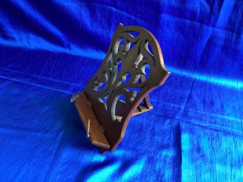 VICTORIAN ROSEWOOD FRETWORK FOLDING BOOK REST - ADDITIONAL PHOTO 3