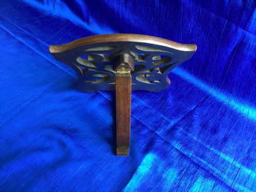 VICTORIAN ROSEWOOD FRETWORK FOLDING BOOK REST - ADDITIONAL PHOTO 4
