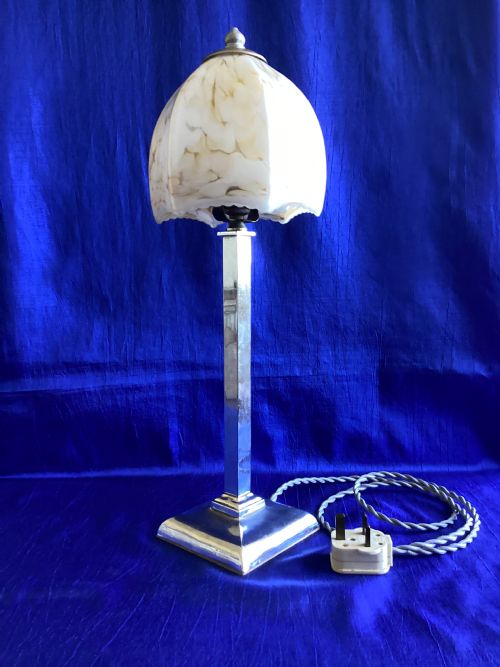 ART DECO CHROME TABLE LAMP - ADDITIONAL PHOTO 1