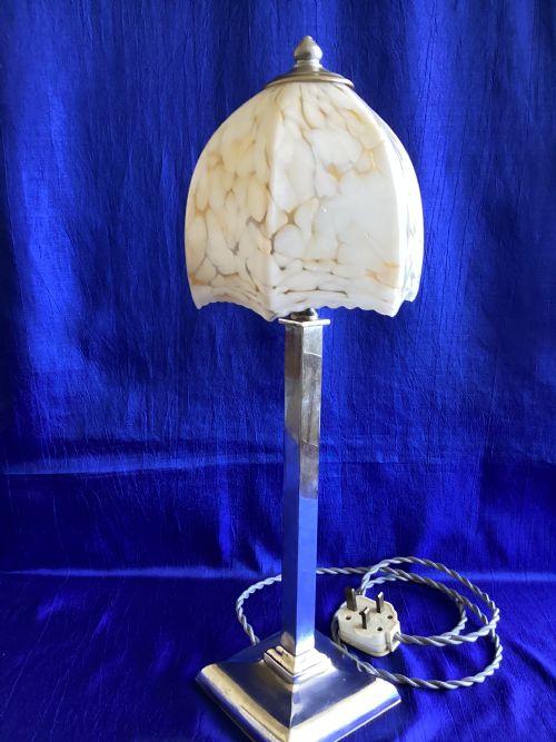 ART DECO CHROME TABLE LAMP - ADDITIONAL PHOTO 2