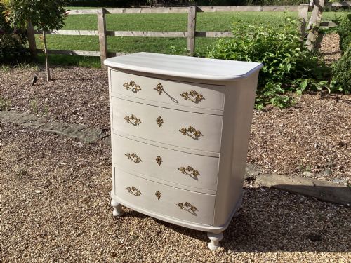 ANTIQUE PAINTED FRENCH EMPIRE STYLE CHEST OF DRAWERS - ADDITIONAL PHOTO 1