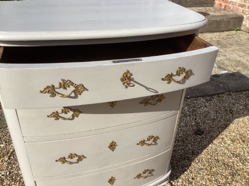 ANTIQUE PAINTED FRENCH EMPIRE STYLE CHEST OF DRAWERS - ADDITIONAL PHOTO 3