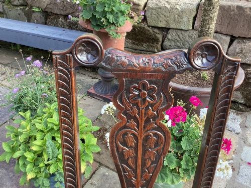 ANTIQUE 17TH CENTURY OAK HALL CHAIR - ADDITIONAL PHOTO 3