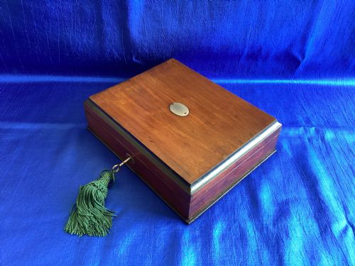 EDWARDIAN WALNUT LADIES TRAVELLING WRITING BOX - ADDITIONAL PHOTO 6