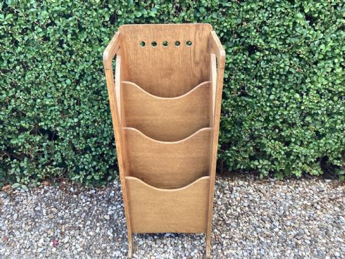 an arts and crafts oak magazine paper rack - CATEGORY: ANTIQUE FURNITURE - DATED VICTORIAN