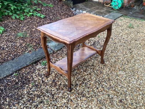 ANTIQUE FRENCH OAK SIDE TABLE - ADDITIONAL PHOTO 1