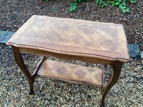 ANTIQUE FRENCH OAK SIDE TABLE - ADDITIONAL PHOTO 2