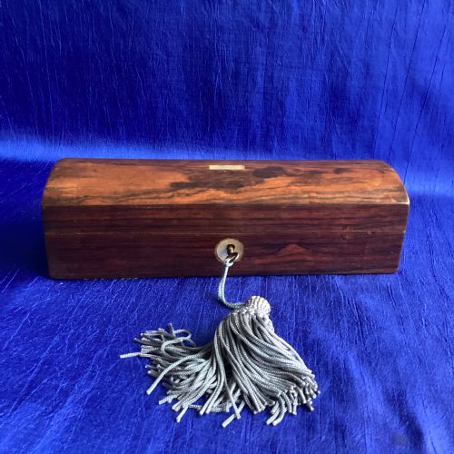 victorian rosewood domed glove box - CATEGORY: ANTIQUE BOXES - DATED VICTORIAN