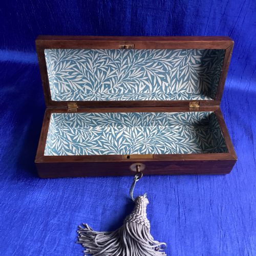 VICTORIAN ROSEWOOD DOMED GLOVE BOX - ADDITIONAL PHOTO 4